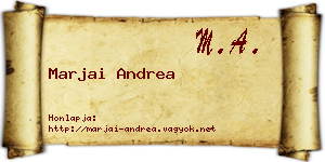 Marjai Andrea névjegykártya