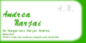 andrea marjai business card